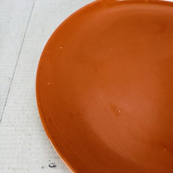 Ikea of Sweden 15199 BURNT ORANGE Stoneware Round Salad Lunch Plates Set of 3 - Picture 10 of 14